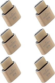 BUYMINERS.CA 4K HDMI Dummy Plug - Virtual Monitor Display Emulator, Headless Display Adapter Supports up to 3840x2160@60Hz, 1080@120Hz DVI EDID Emulator (6 Pack)