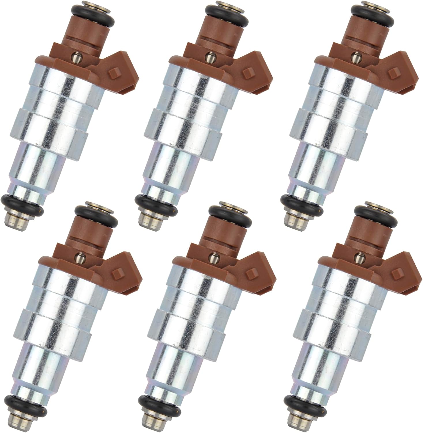 6pcs Fuel Injectors Nozzles Replacement for 1991-1993 Jeep Cherokee Wrangler 1991-1992 Comanche 4.0L L6 FJ124 33007127