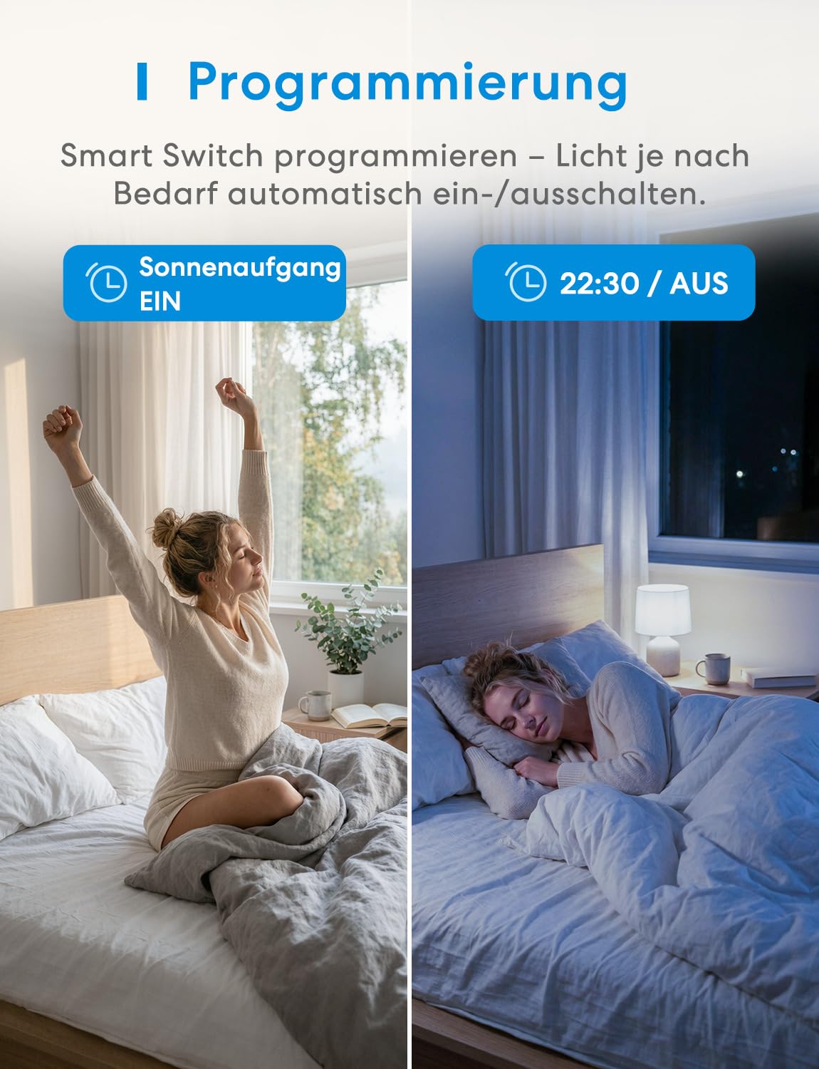 Meross Matter WLAN Schalter Unterputz 4 Stück, Neutral Erforderlich, Lichtsteuerung, Energieverbrauch & Zeitschaltuhr, kompatibel mit HomeKit, Alexa, Google Home und Home Assistant