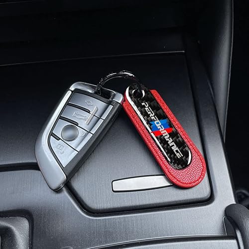 Miniatura 6 de muekzru Carbon Fiber Leather Set Car Keychain for BMW 1 3 4 5 6 7 Series X3 X4 M5 M6 GT3 GT5 Series