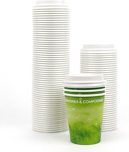 Miniatura 5 de Yes!Fresh PS Tapa plana de poliestireno para vaso caliente de papel de 8 onzas, diámetro 3.150 in. (100 unidades, tapa blanca)