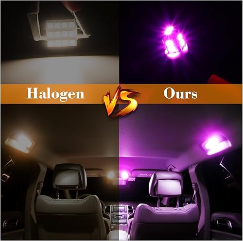 Miniatura 3 de Juego de 24 bombillas LED para interior de automóvil, 194 T10 DE3175 578, 1.220 in, 1.654 in, luces de repuesto interiores para mapa, placa de