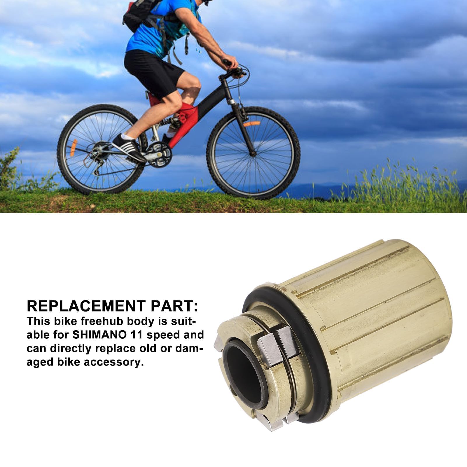 SUNGOOYUE Lega di Alluminio 2 Cuscinetti 11 velocità Bici Corpo Ruota Libera Foro 15 Mm per Mountain Bike da Strada, Parte di Ricambio per 11 velocità