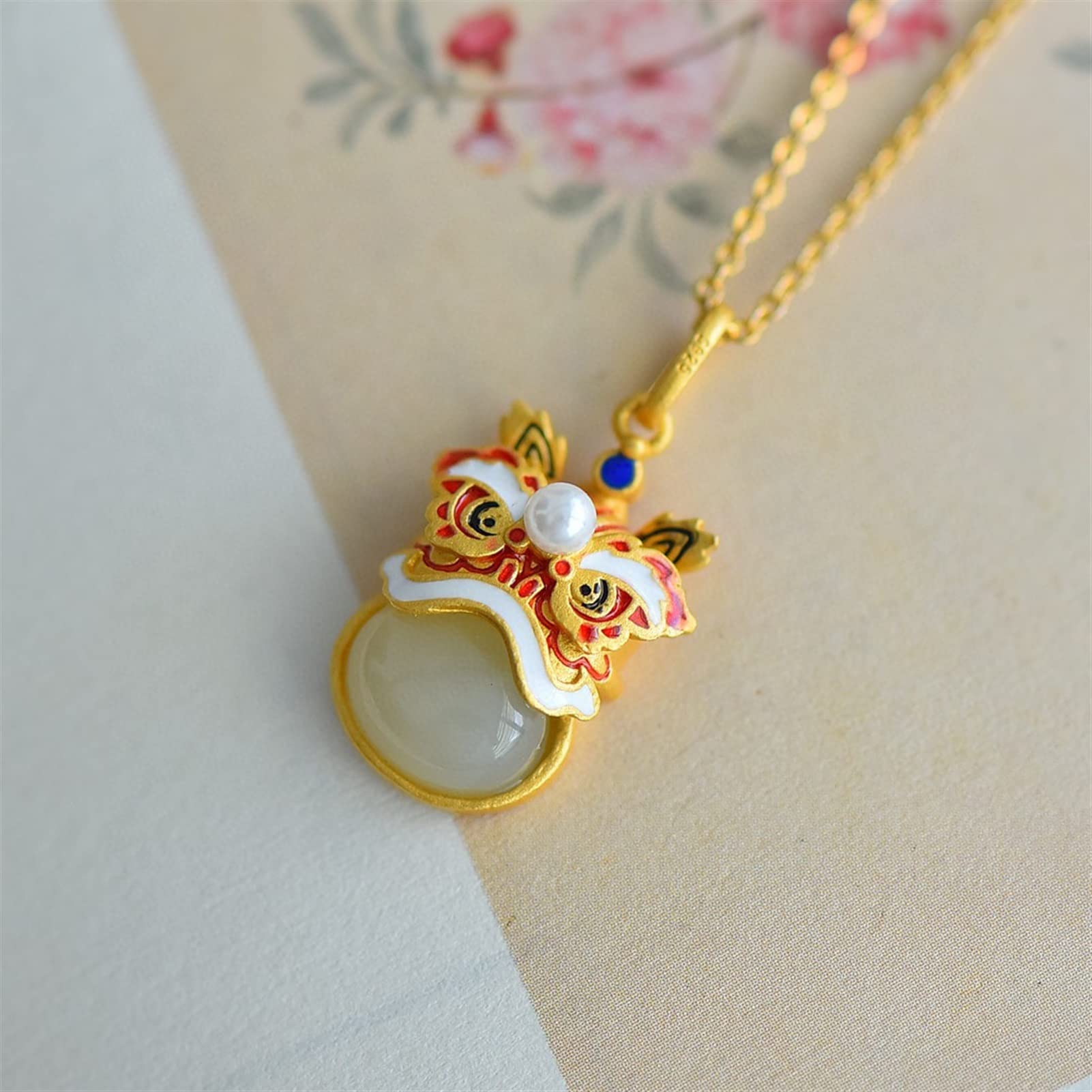 置物 Asian. And. Jewelly Amazon.com: SMDSAZ New Year Retro Chinese Style Enamel Awaken Lion