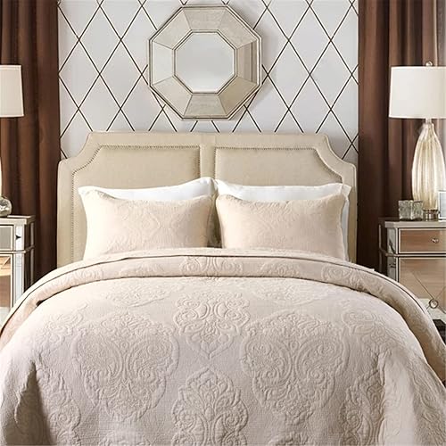 Miniatura 8 de ABREEZE Juego de edredón de cachemira gris, tamaño Queen, juego de edredón floral vintage de algodón, juego de colcha acolchada, edredón de algodón