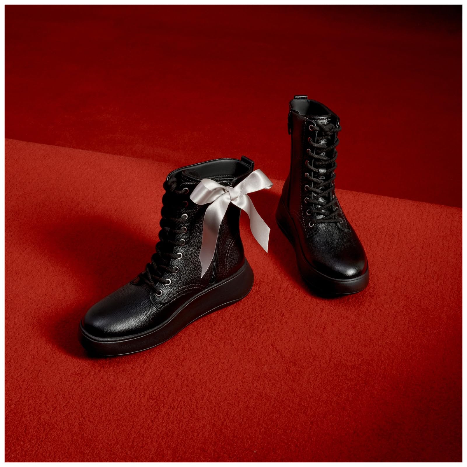 Fitflop F-Mode Stitch Warm Tumb. Leather Laced Ankle Boots, Botas Cortas al Tobillo Mujer