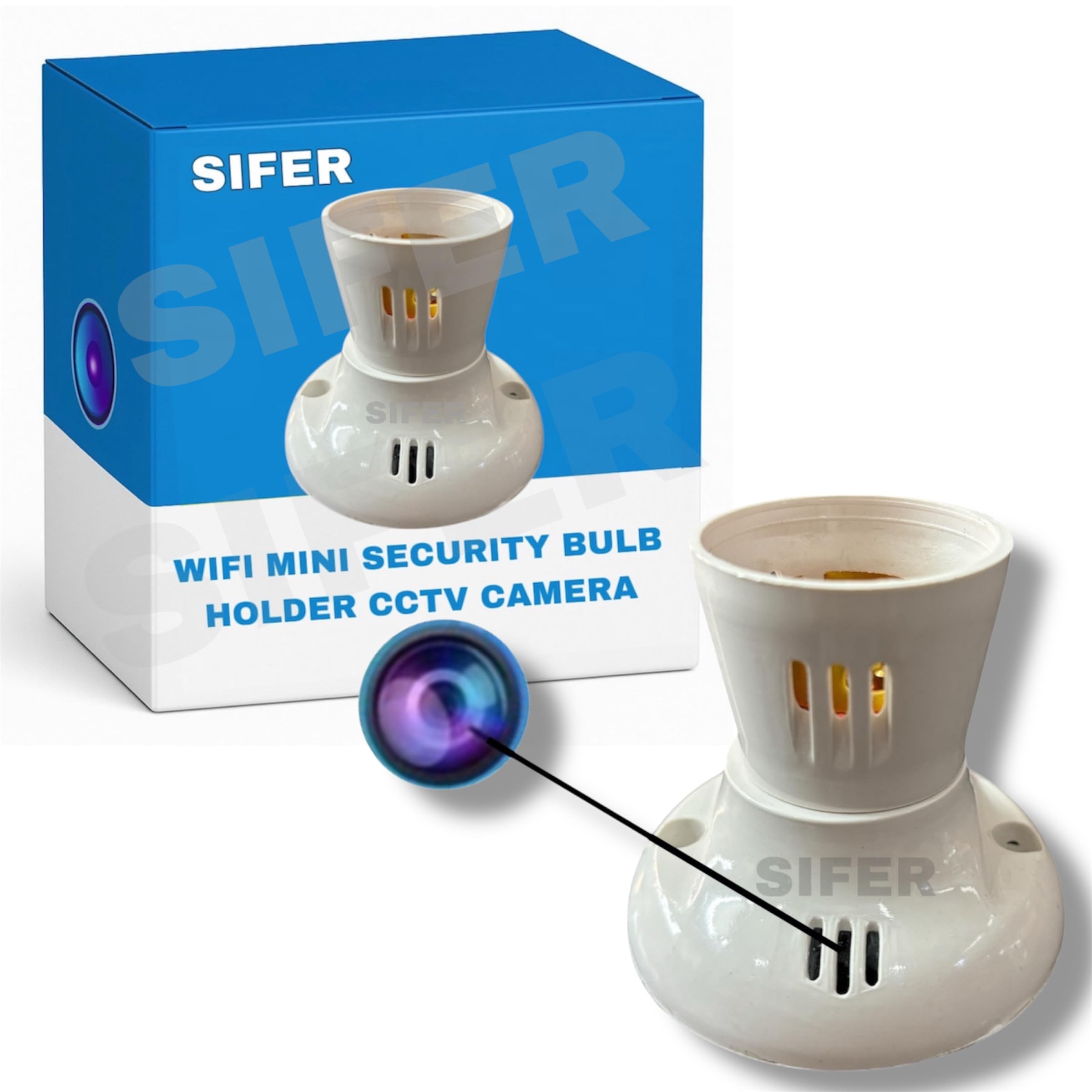 SIFER 1080P Full HD Wireless spy Camera with wi fi | Hidden Camera with Audio and Video Recorder | Spy Bulb Holder Camera for Home & Office Security | App Control | Live Streaming-image-39