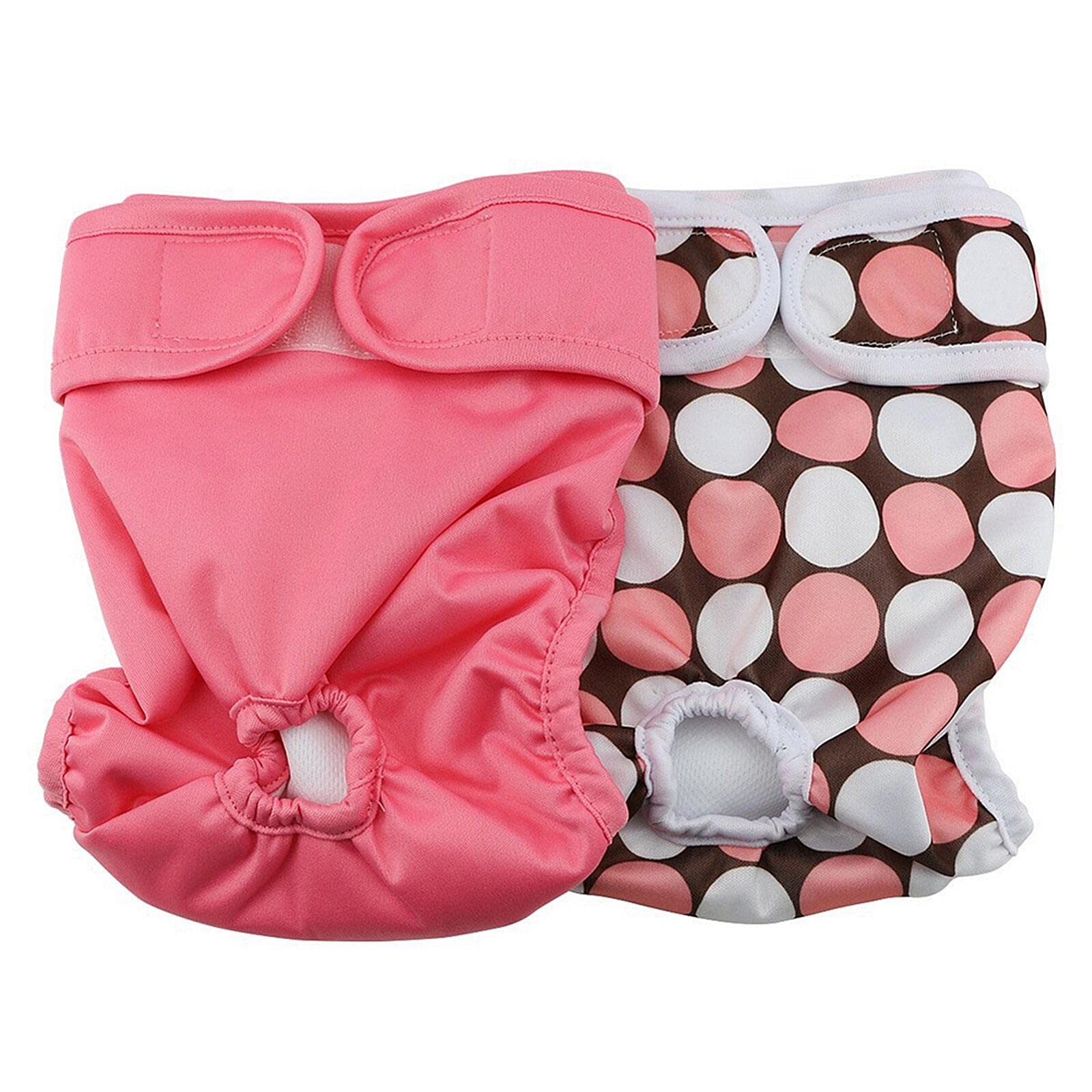 Hanyi Pañales Lavables para Perros, Pañales Duraderos para Perros, Pañales Premium para Perros Femeninos (2 pañales A, XS)