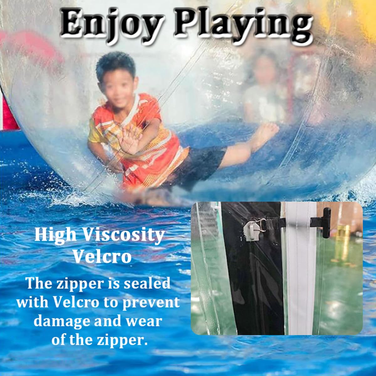 Palla da piscina in PVC - Palla da passeggio in acqua da 1,5/1,8/2/2,5 m con pompa ad aria elettrica, palla da passeggio trasparente in acqua, attrezzatura gonfiabile per l'intrattenimento,1.5m