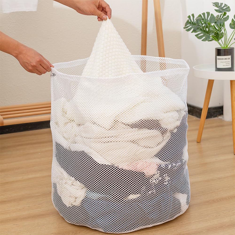 Filets Linge Machine à Laver – Lot De 2 Sacs 70x90cm, Maille Polyester, Cordon De Serrage, Pour Vêtements Délicats