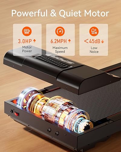 Miniatura 10 de LIJIUJIA Cinta de correr plegable 25 HP portátil mini con inclinación manual y 12 PROG preestablecidos para oficina en casa espacio pequeño