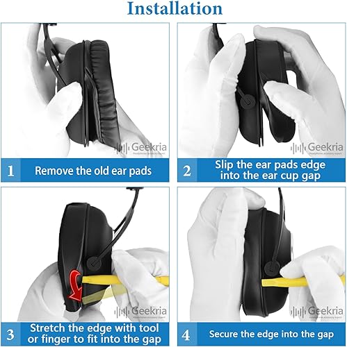 Miniatura 5 de Geekria PRO - Almohadillas de repuesto de tela de malla extra gruesa para Logitech G Pro, G Pro X, G Pro X 2, G Pro X Edición League of Legends,