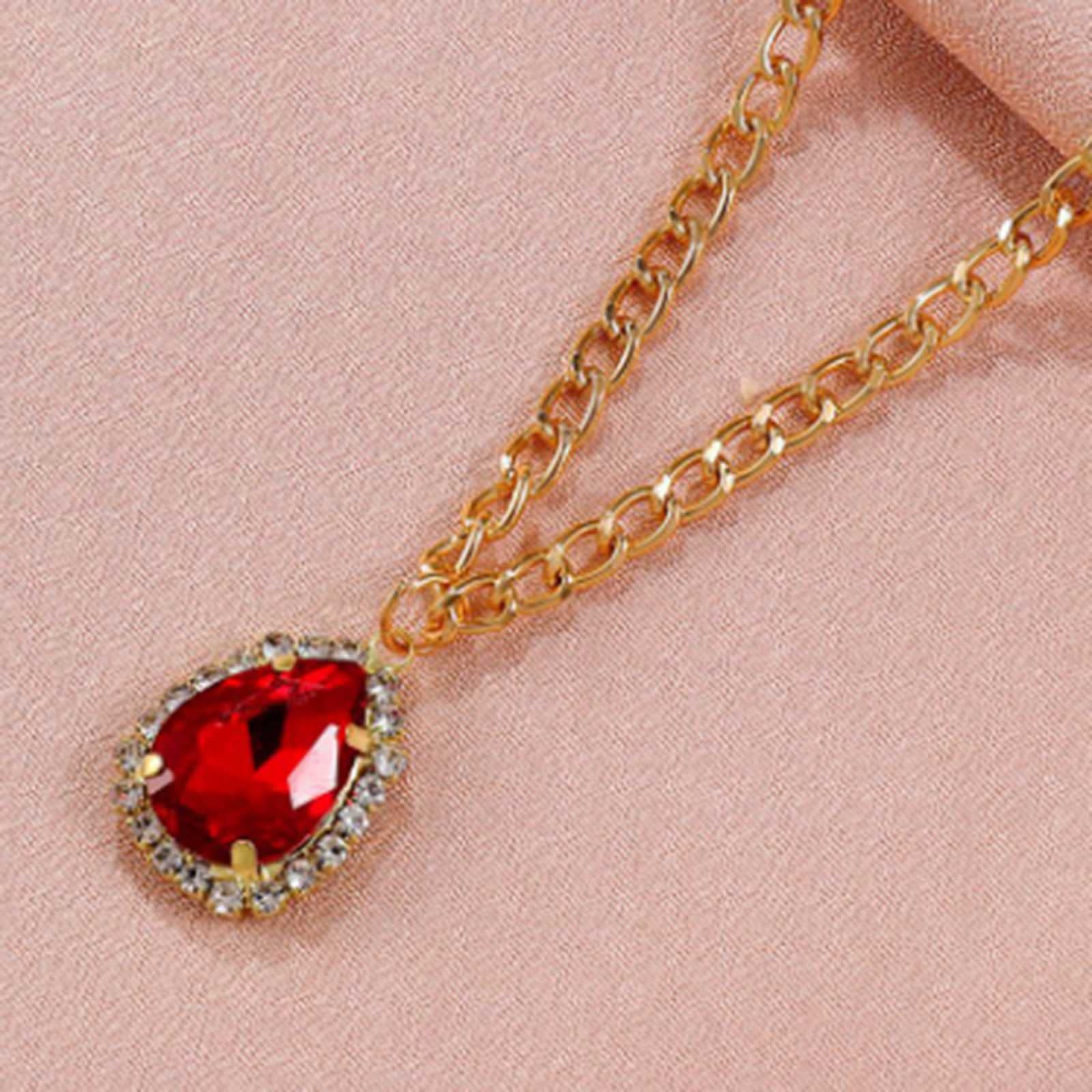 Yheakne - Collana da sposa con cristalli a sfondo dorato, in oro, con zirconi cubici, in stile Y, catena lunga, strass, gioiello per il corpo, per donne e ragazze