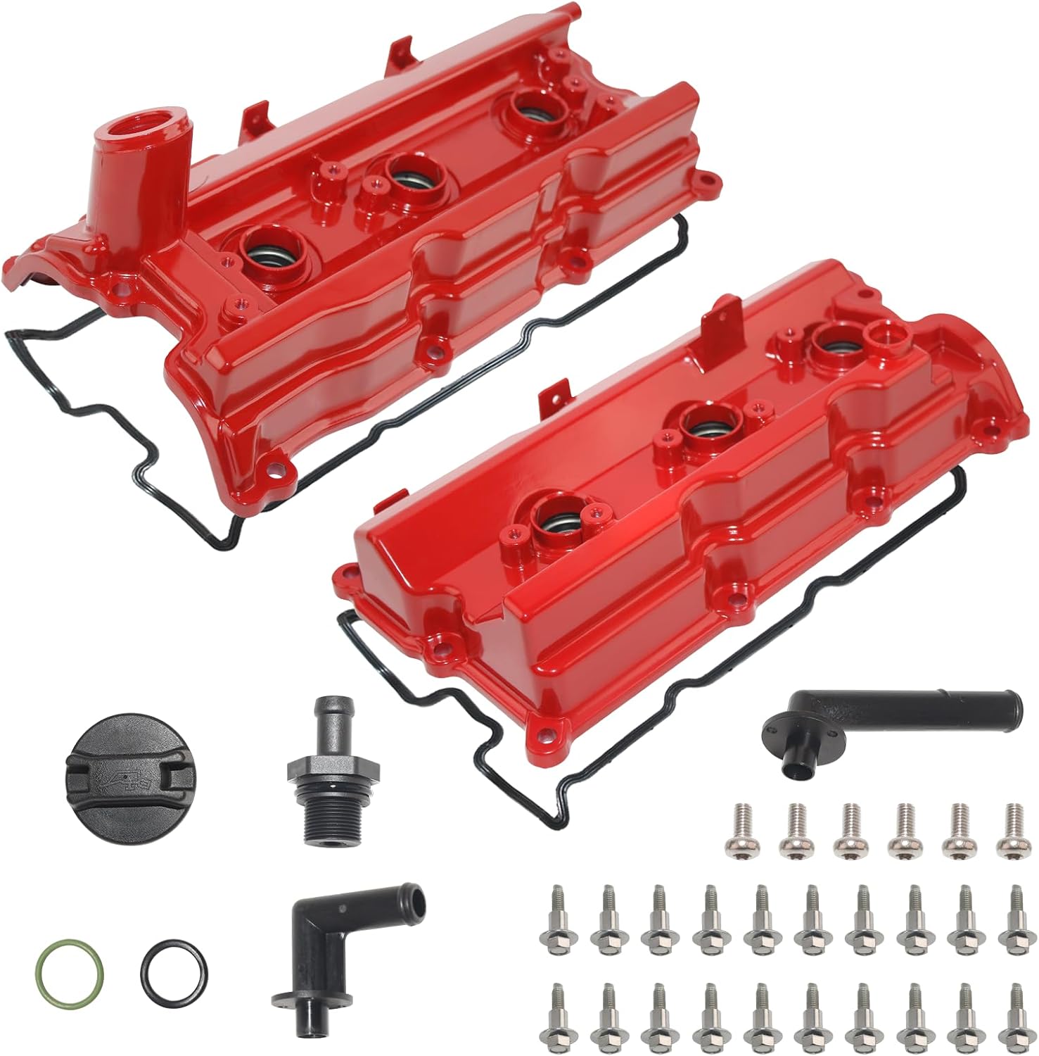 VQ35DE Aluminum Valve Cover Compatible with 2003-2008 Infiniti G35 V6 3.5L 2003-2009 Nissan 350Z V6 3.5L Replace# 13264-AM600 13264-AM610