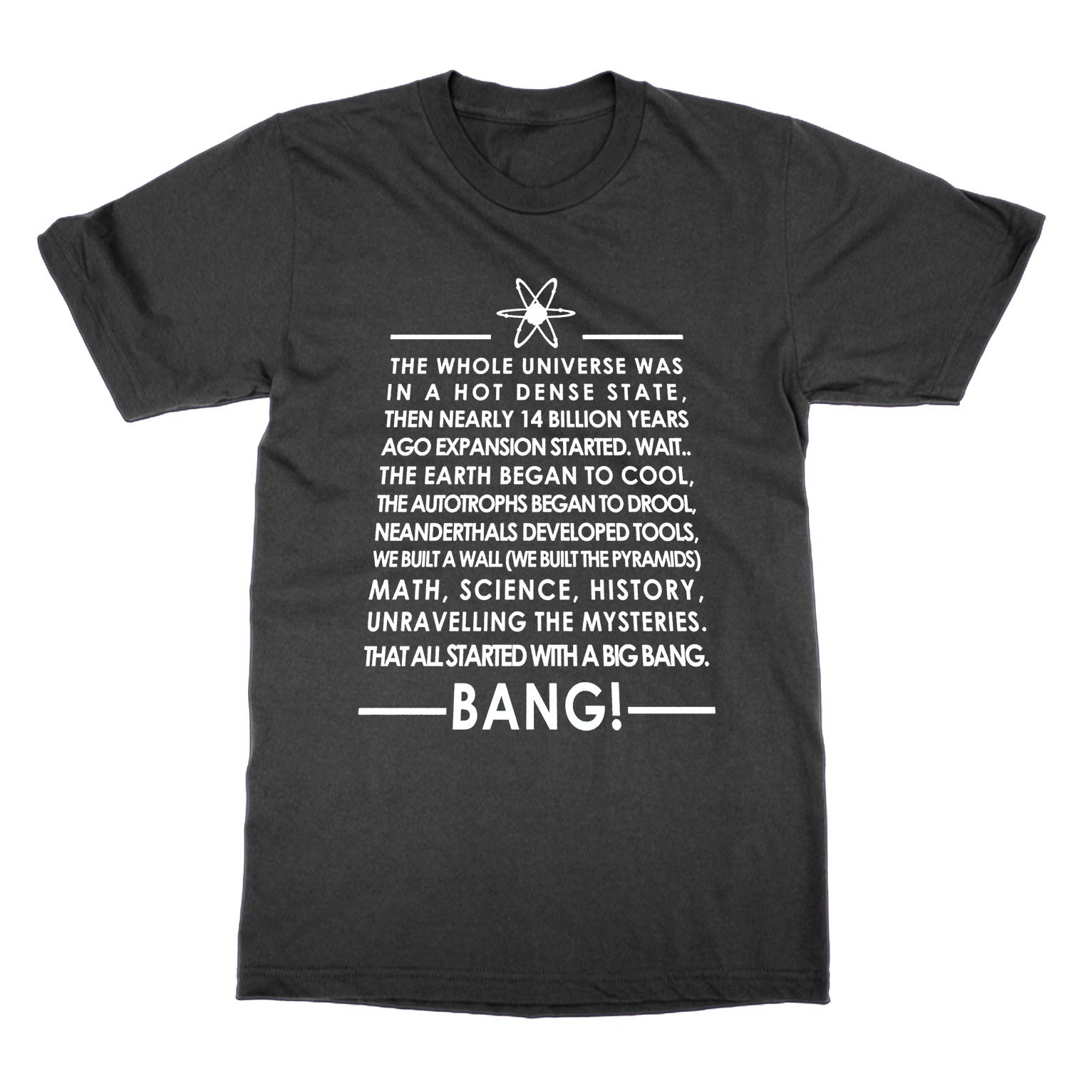 Clique Clothing Black Big Bang Theory Lyrics T-Shirt (, S)