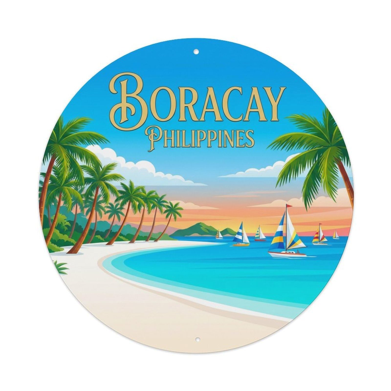 Xanthor Style Philippines Vintage Travel Boracay Metal Tin Sign