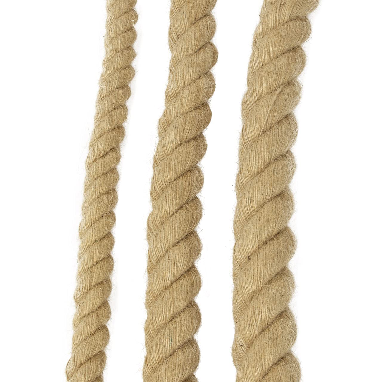 HappyBird | Kletterseil 2,5 Ø x 500cm aus Jute mit Edelstahl Befestigung |für kleine Papageien zum schaukeln und Spielen Mohrenkopfpapagei, Grünzügel