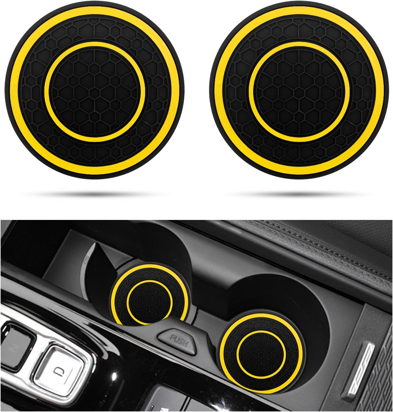 Vauxhall Astra Accessories JIEYUCHU Car Cup Holder Coaster 2 Pieces Non-Slip Rubber Car Cup Holder Car Essentials For Women