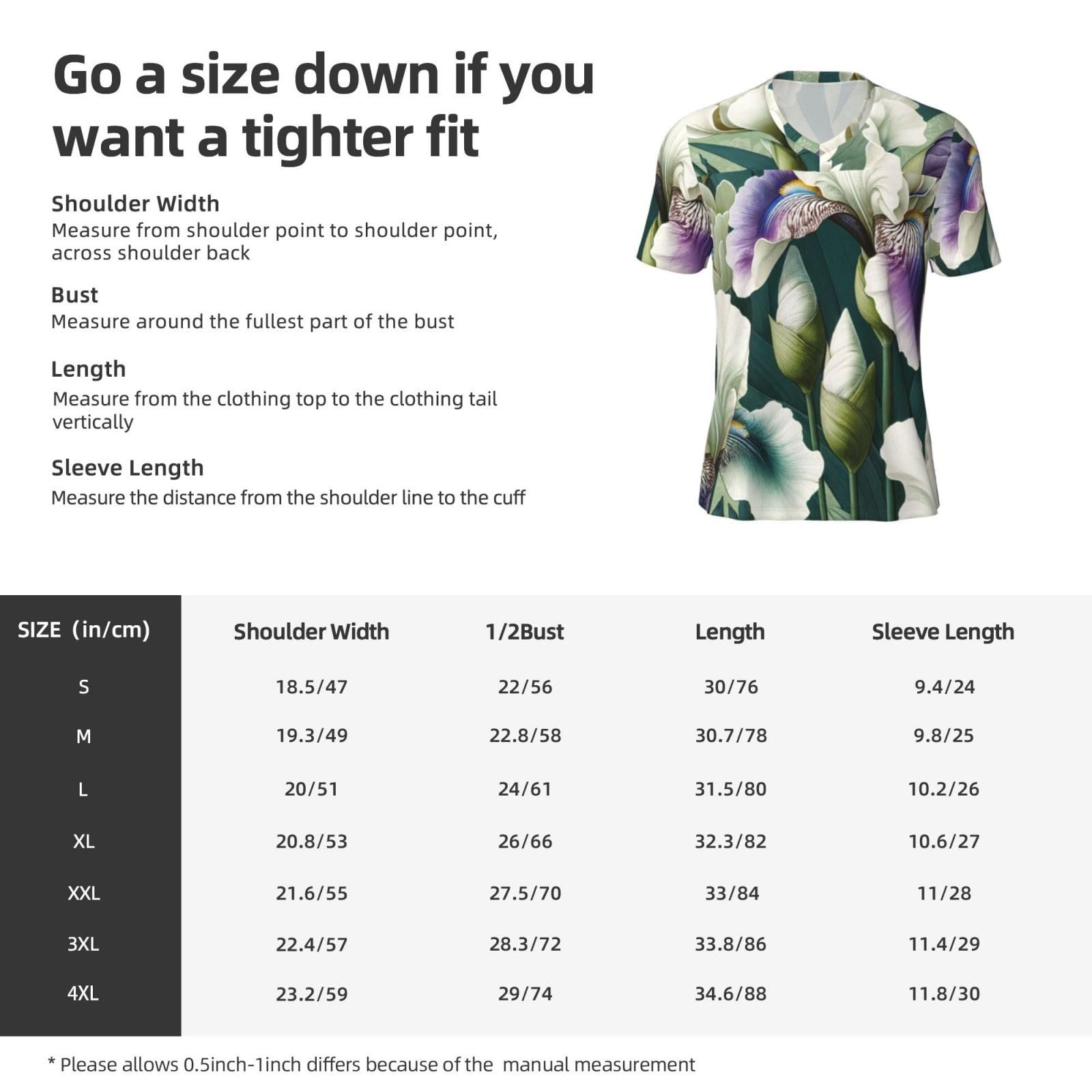 Stylish Athletic Sports Jersey Irises-Floral Men's Rugby Jersey Medium Black