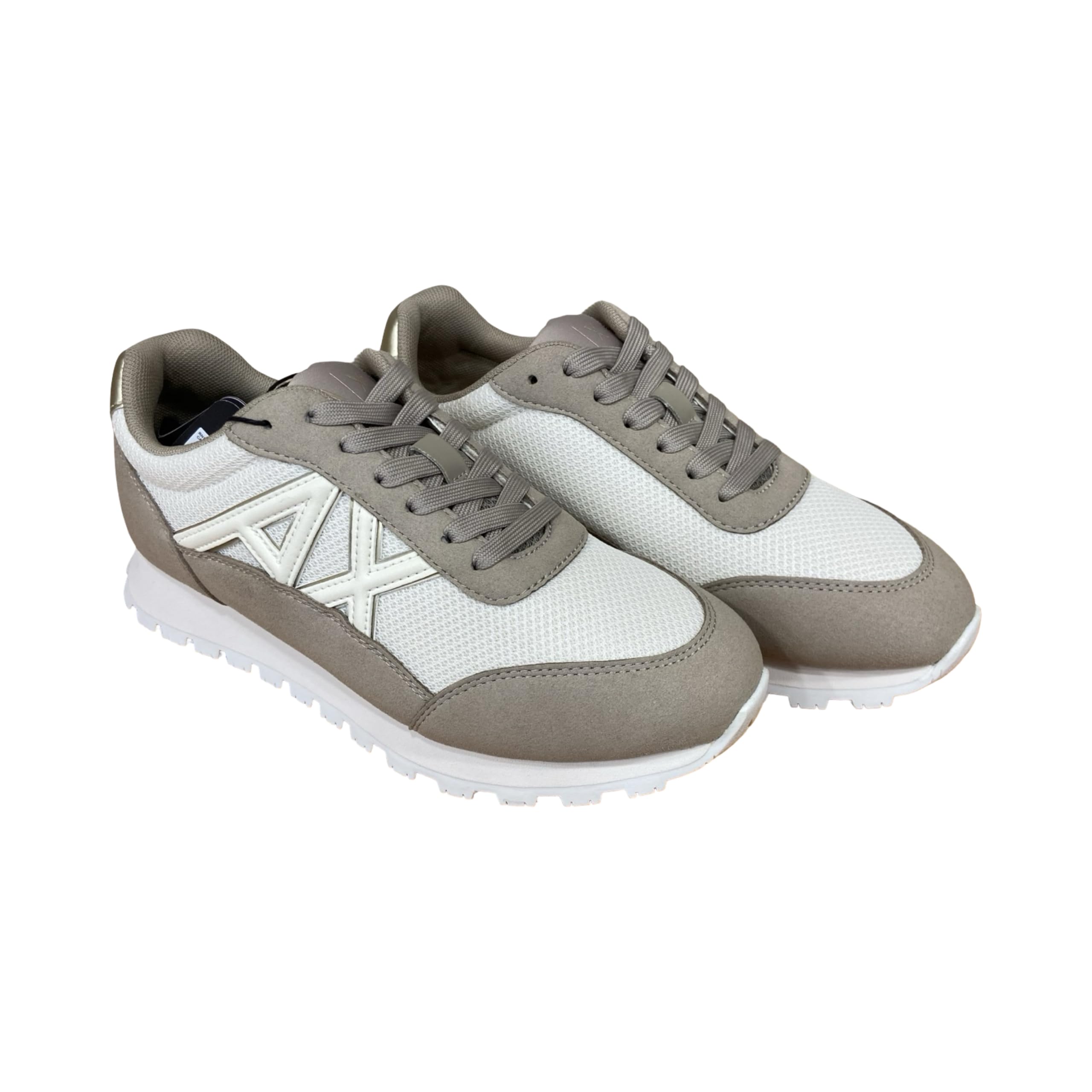Armani Exchange Scarpe Donna Sneaker Bassa Low Cut Multi/Grigio XW2150 (Grigio, Sistema Taglie Calzature EU, Adulto, Donna, Numero, Media, 38)
