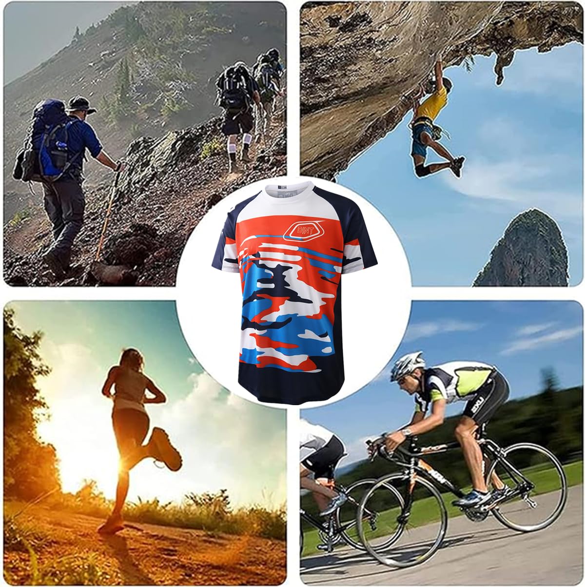 Maillot Ciclismo Transpirable Hombre MTB Bicicleta Carretera Fitness Mangas Cortas XS-XXXL