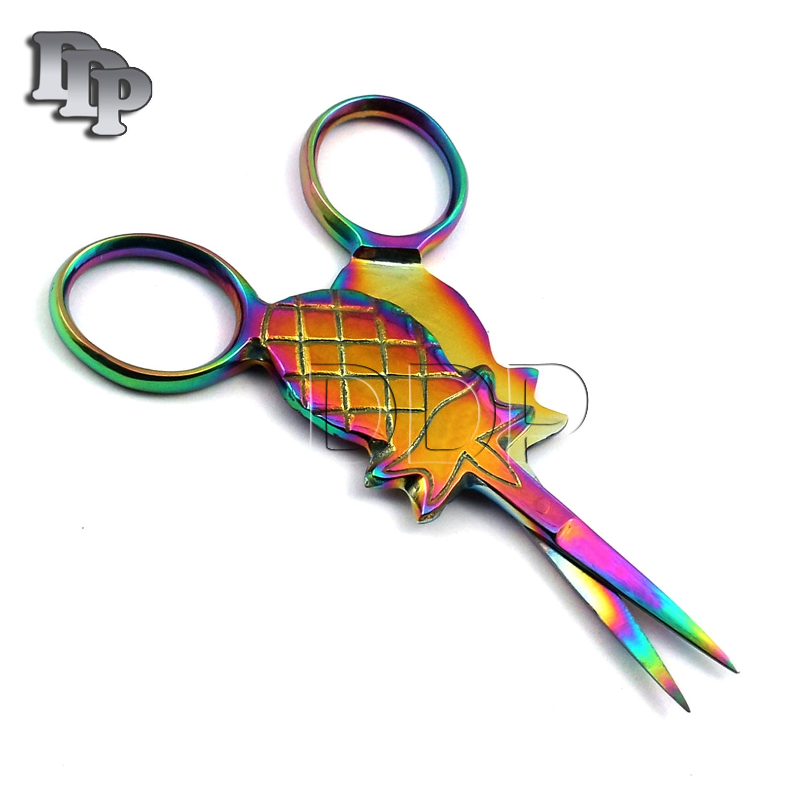 DDP MULTI TITANIUM COLOR RAINBOW SEWING CRAFT EMBROIDERY SCISSORS 3.5