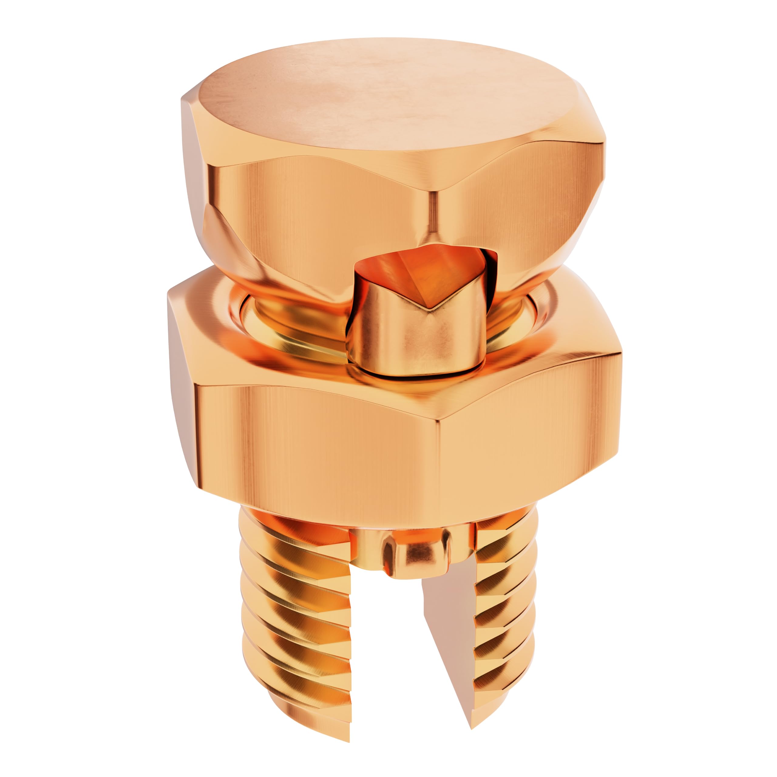 THE CIMPLE CO 1 Pack, Size #4 Copper Split-Bolt Connector 4 AWG -