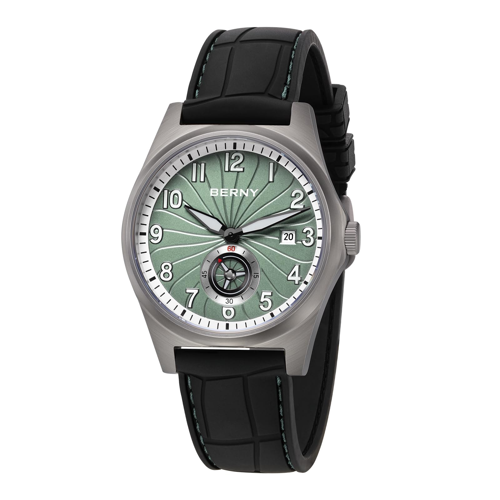 BERNY Reloj De Titanio para Hombres Movimiento Automático Relojes De Pulsera Clásicos para Hombre 10ATM Resistente Al Agua