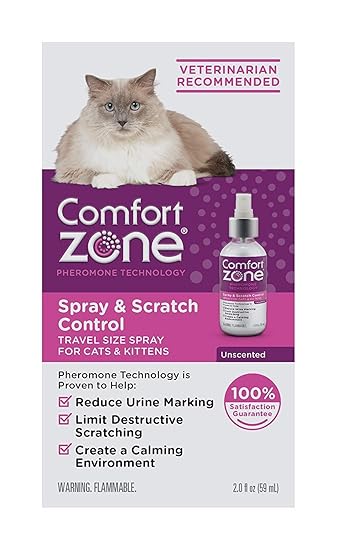 Comfort Zone Spray & Scratch Control Cat Calming Spray (2pack of 2oz)