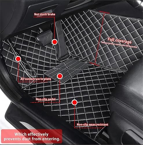 Miniatura 3 de Alfombrillas personalizadas de cuero artificial para automóvil, impermeables, antideslizantes, adecuadas para automóviles, SUV, camiones. Protege el