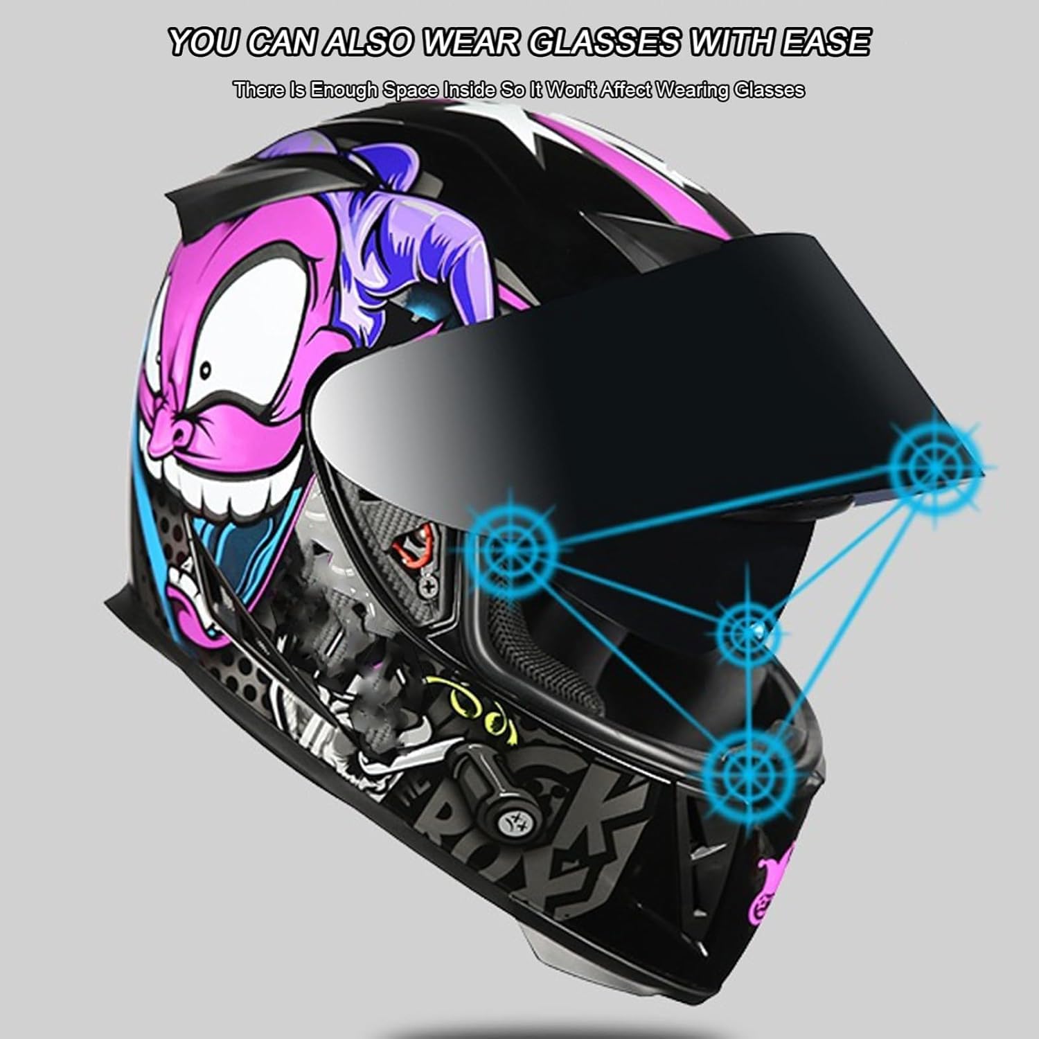 Caschi da Moto Casco Integrale A Doppia Visiera per Adulti Giovani Uomini E Donne Casco da Moto Integrale Modulare Casco da Moto Omologato Ece/DOT Ciclomotore per Bici da Strada, E, XL/59-60CM