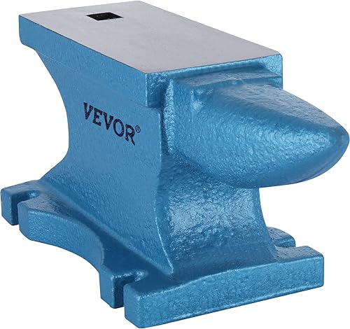 Miniatura 9 de VEVOR Yunque de un solo cuerno 55 libras, yunque de hierro fundido Herrero resiste golpes pesados,Yunque Yunque de cuerno redondo rugoso Yunque
