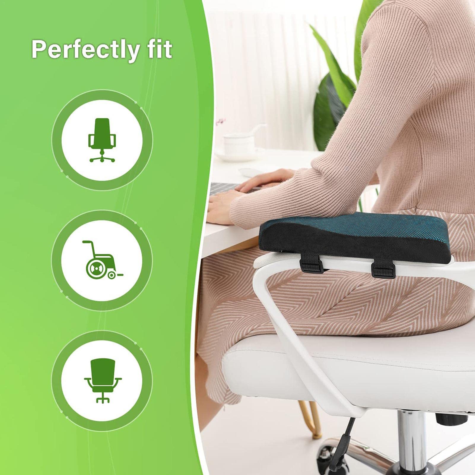 Cuscinetti Per Braccioli OFFSCCH - Comodi, Facili Da Installare, Per Sedie Da Ufficio E Gaming - Foto 5