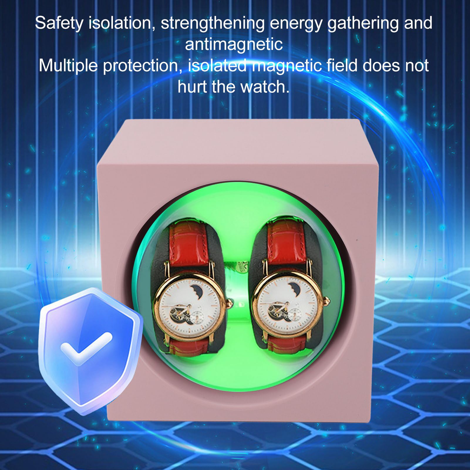 Caricatore Automatico per Orologi Design a Lanterna Verticale con Luci a LED Chip Intelligente di Terza Generazione Motore Silenzioso a 2 velocità per Orologi Automatici Is
