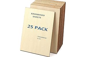 Basswood Sheets for Crafts, Perfect for Wood CNC Cutting