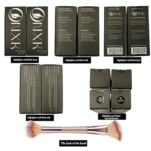 Miniatura 7 de Lápiz de contorno de crema de maquillaje resaltador, fácil de aplicar, bronceador natural y barra de rubor, no grasa e impermeable, para mejillas,