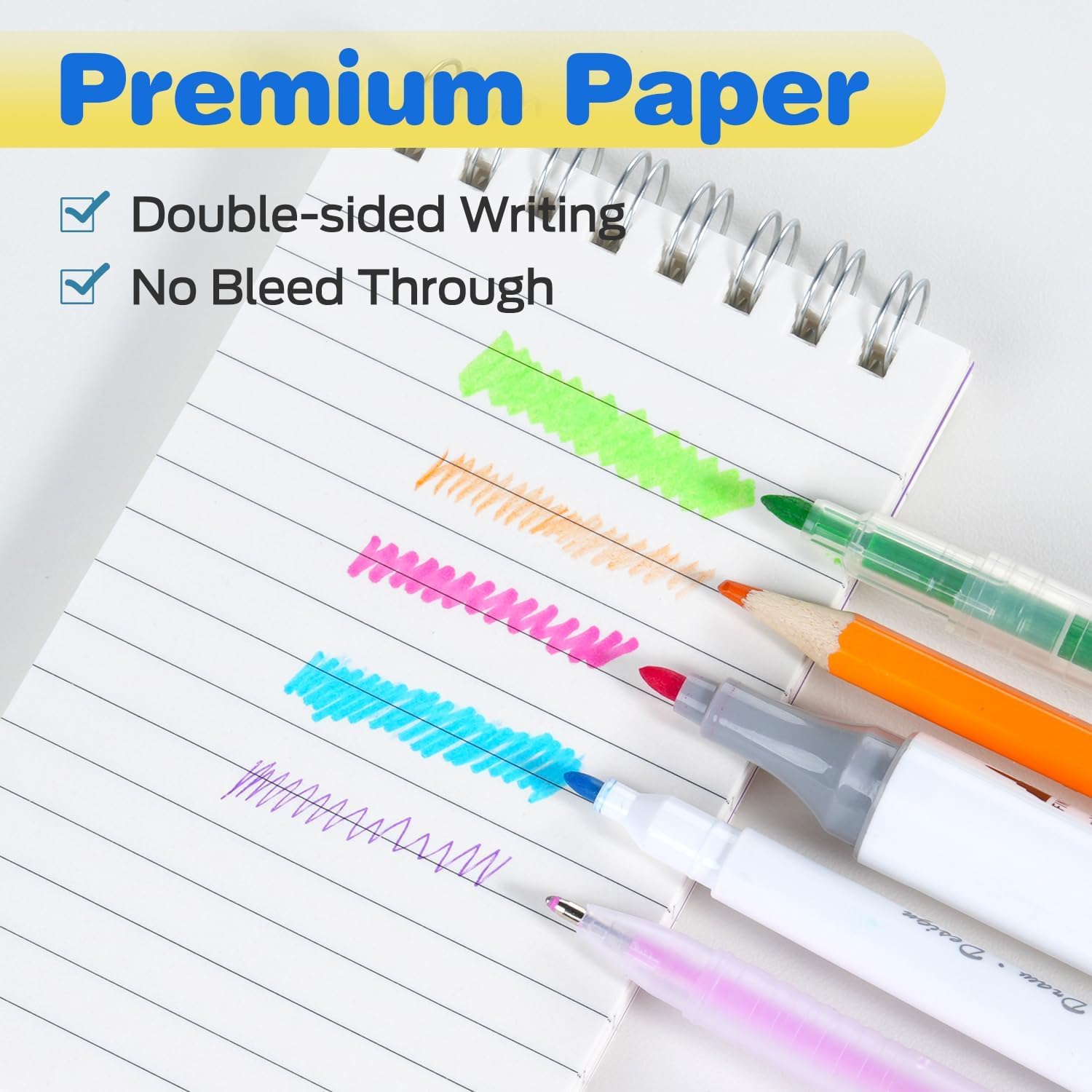 Taccuino tascabile, 7,6 x 12,7 cm, confezione da 60 mini quaderni a spirale con pagine a righe, 6 blocchi colorati da 60 fogli/120 pagine (80 g/m²), piccoli quaderni per ufficio, lavoro