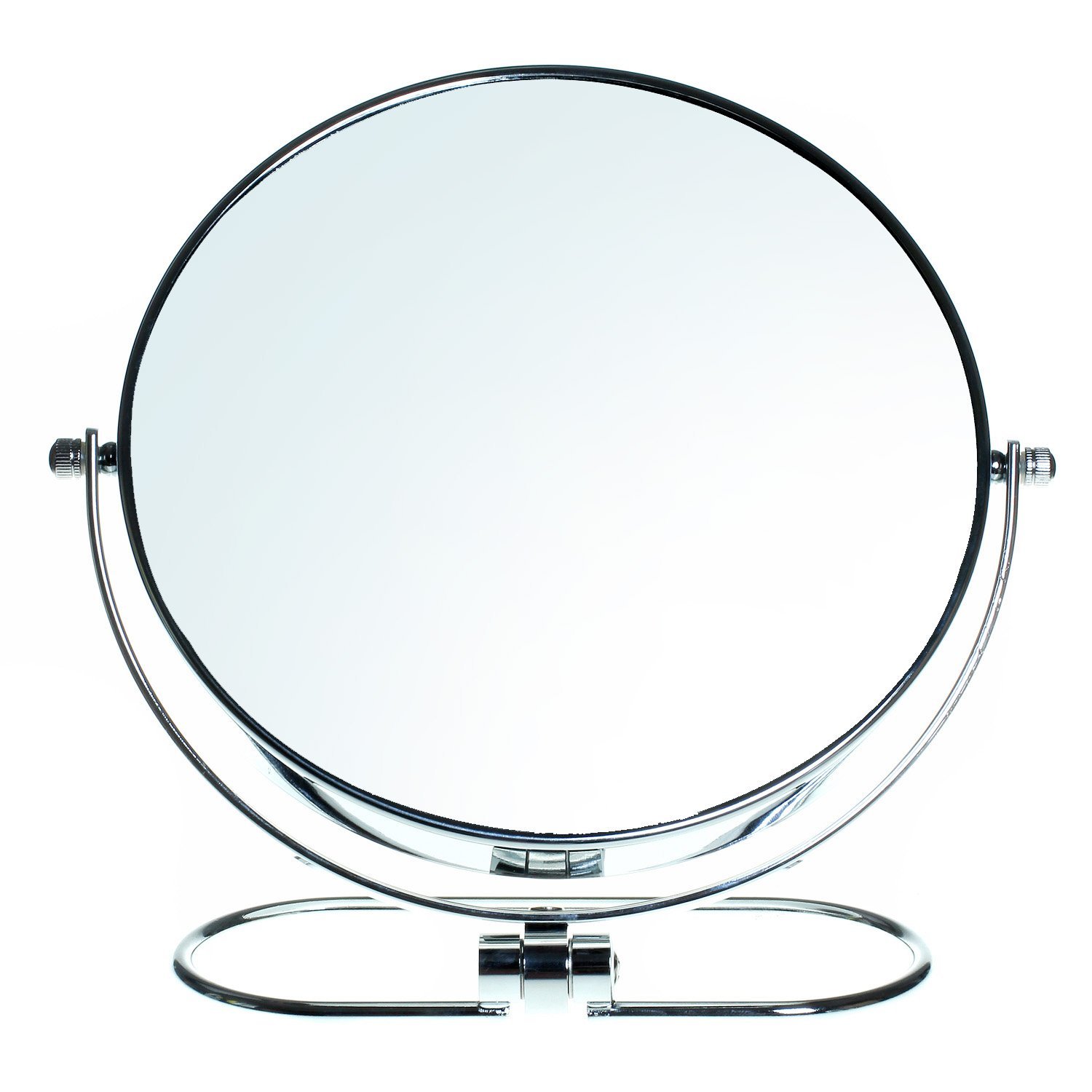 HIMRY Plegable Doble Cara Espejo cosmético 8 Inch, Aumento 10 x, Giratorio 360 °. Espejo Cosmético – Espejo de Mesa, 2 Espejo: Normal y 10 – aumentos, Cromado, kxd3125 – 10 x