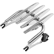 Motorcycle Chrome Detachable Stealth Two-Up Luggage Rack for Harley Touring Road King Street Glide Road Glide Electra Glide 2009-Later
