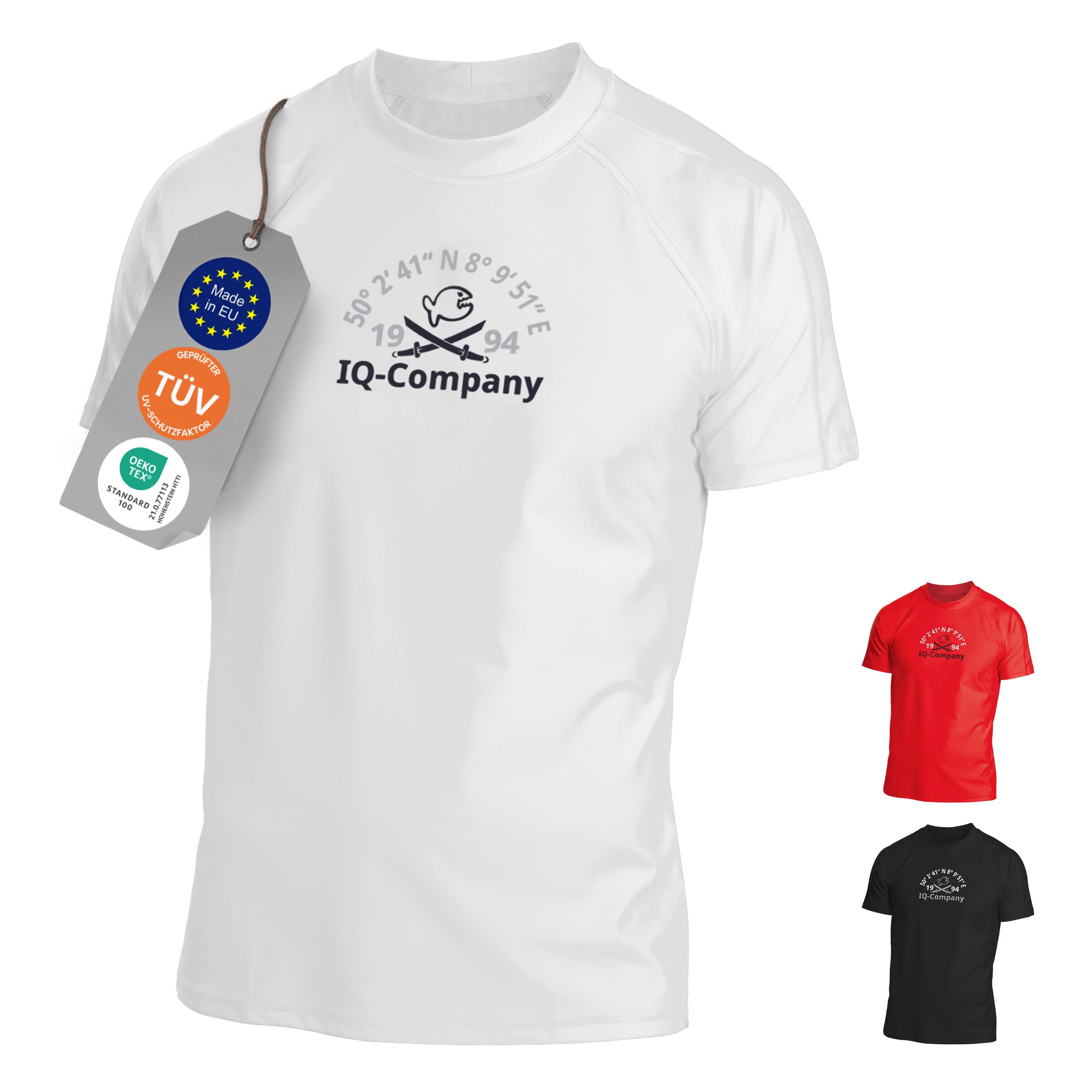 iQ-UV Shirt Herren Loose Fit – UPF 50+ UV-Schutz Rashguard für Wassersport – Schwimmshirt für Herren aus recyceltem Material – Surf-Shirt für Männer – atmungsaktiv & schnelltrocknend