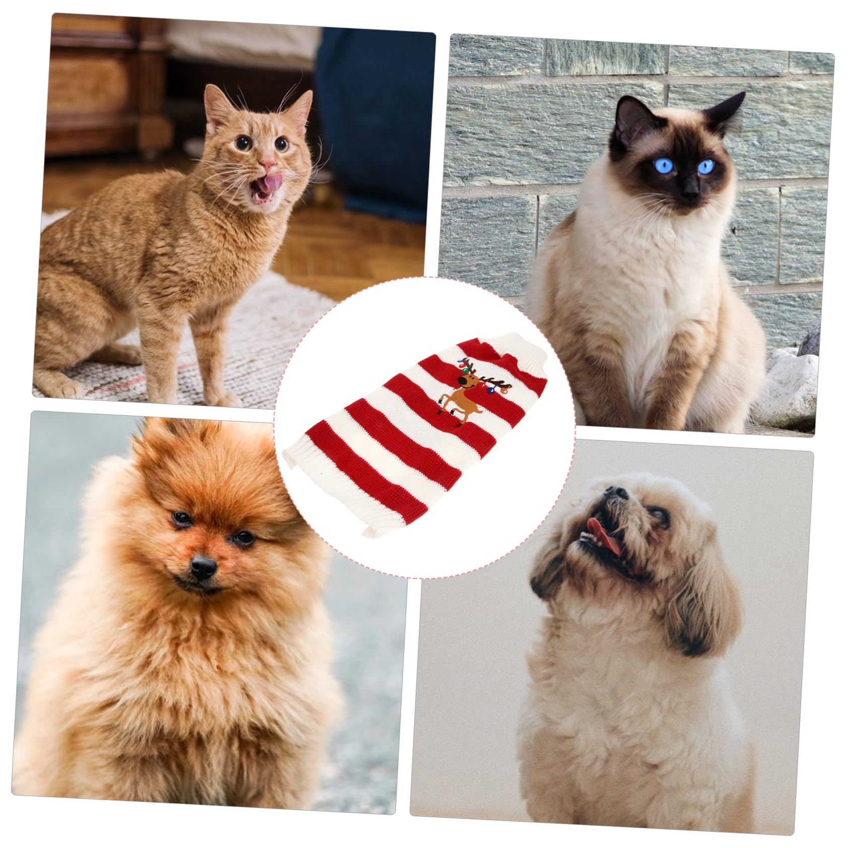 SUPVOX Suéter de Punto para Perros Ropa Navideña para Mascotas Disfraz de Invierno para Perros Suéter de Alce para Cachorros Talla y Ropa para Cachorros