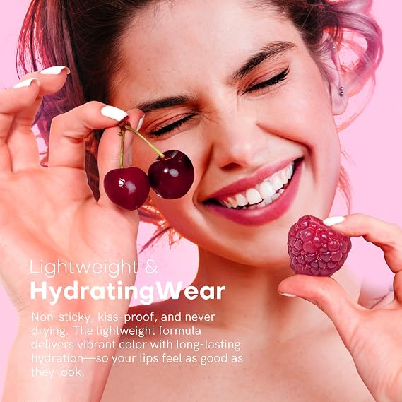 bayfree Lip Tint Stain Set, Lip Stain Long Lasting Waterproof, Lightweight, Non-sticky, Transfer-Proof, Matte Finish Lip Makeup (made into jam)