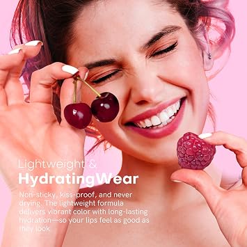 bayfree Lip Tint Stain Set, Lip Stain Long Lasting Waterproof, Lightweight, Non-sticky, Transfer-Proof, Matte Finish Lip Makeup (made into jam)