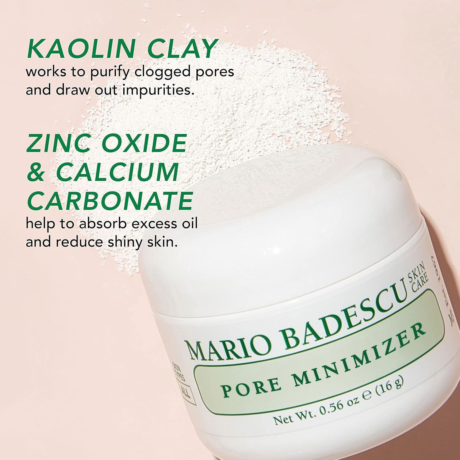 Mario Badescu Silver Powder Pore Minimizer, Skin Care Facial Pore Cleansing Mask With Kaolin Clay & Zinc Oxide