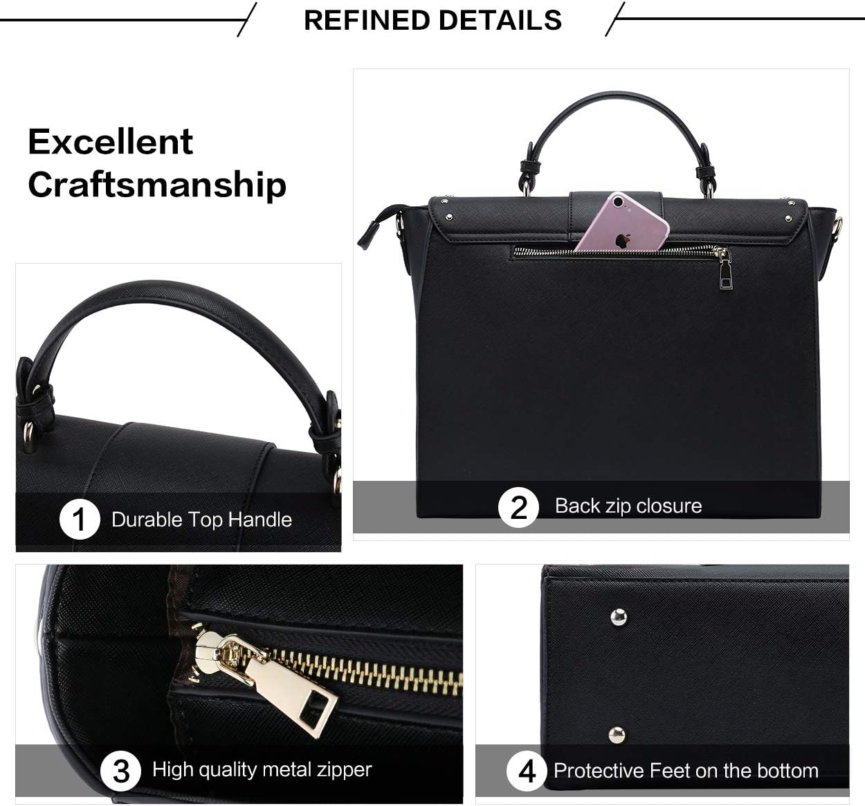 Top Brands 15.6 Inch Laptop Briefcase for Women,Classic Black Work Bag Laptop Messenger Bag Satchel Computer Bags,Perfect for Work Business Travel School,black Exclusive 15.6 Inch Laptop Briefcase for Women,Classic Black Work Bag Laptop Messenger Bag Satchel Computer Bags,Perfect for Work Business Travel School,black