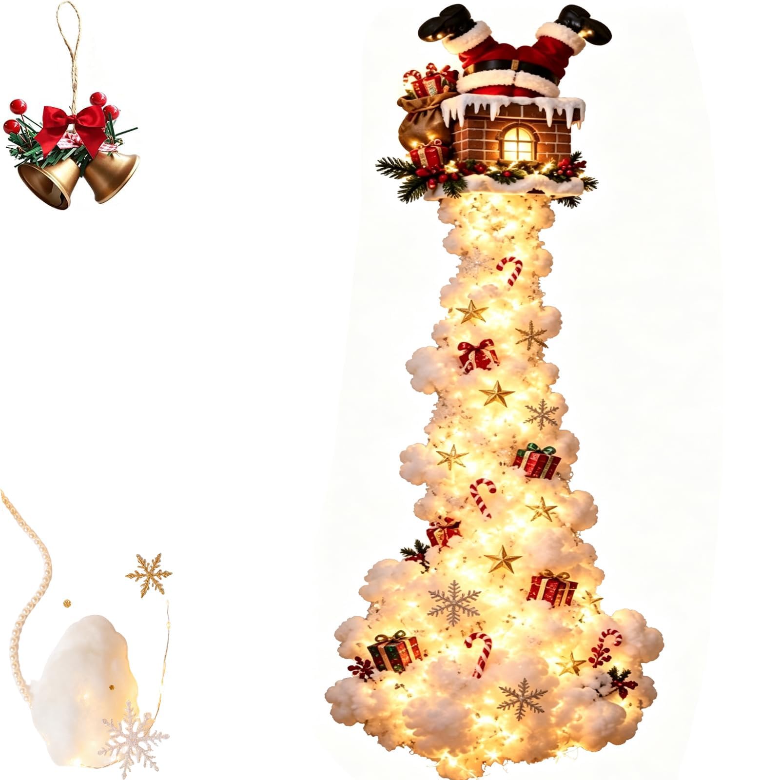 Christmas Magic Trail Wall Light, Glowing Xmas Wall Decor (H)
