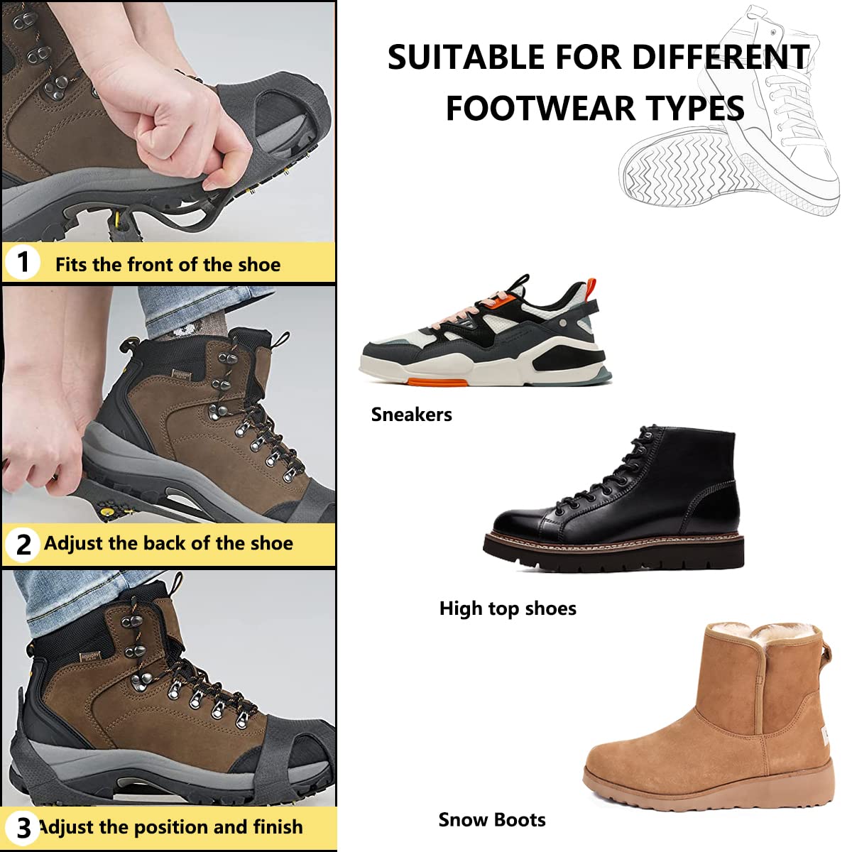 Antislip schoenstuds, schoenen stretch schoenen spikes voor schoenen