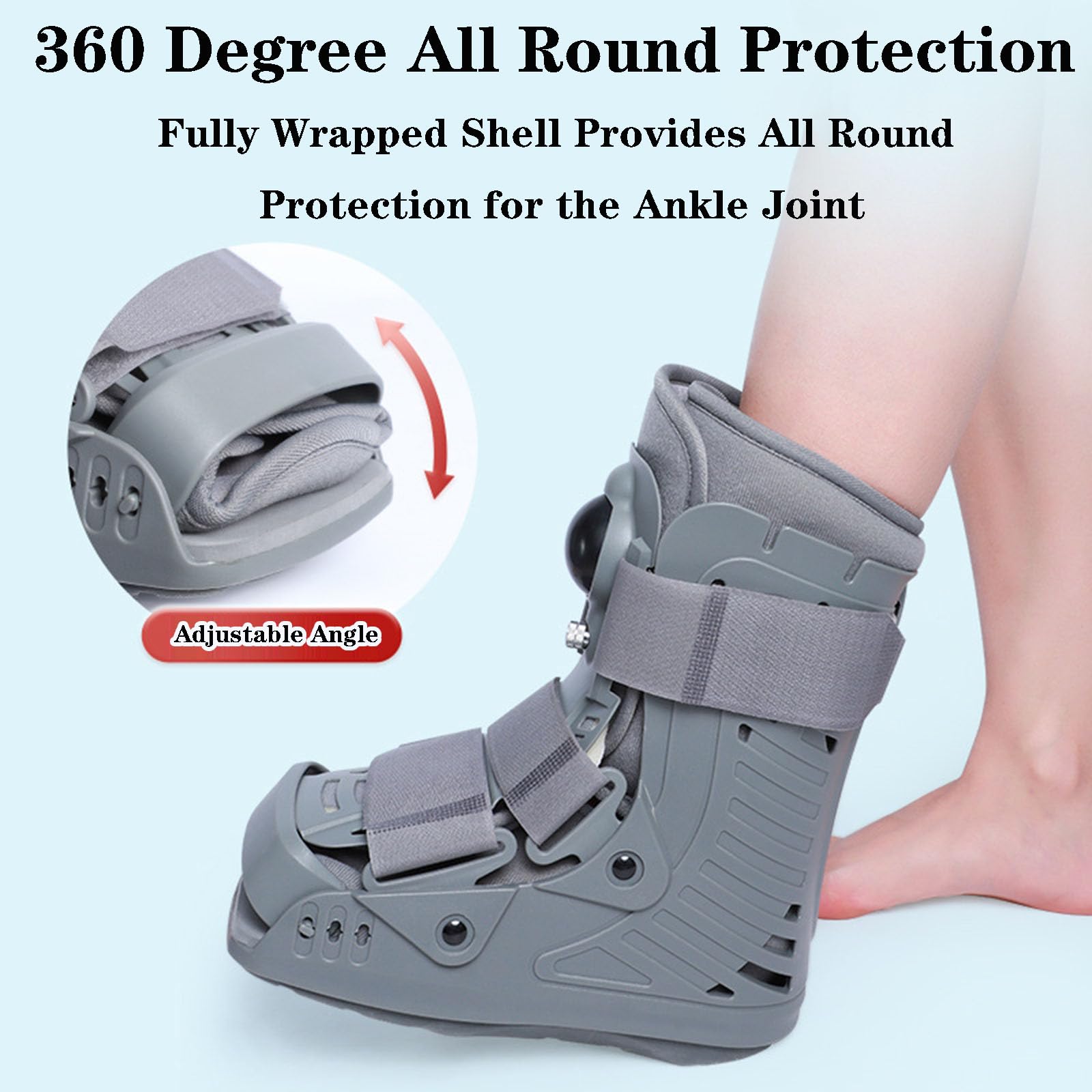 SFKLYU Bota de Recuperación Médica para Caminar, Bota de Soporte para Fracturas de Tobillo y Pie, Bota Inflable para Caminar para el Tratamiento de Fascitis Plantar Tendinitis Aquiles,A1,L