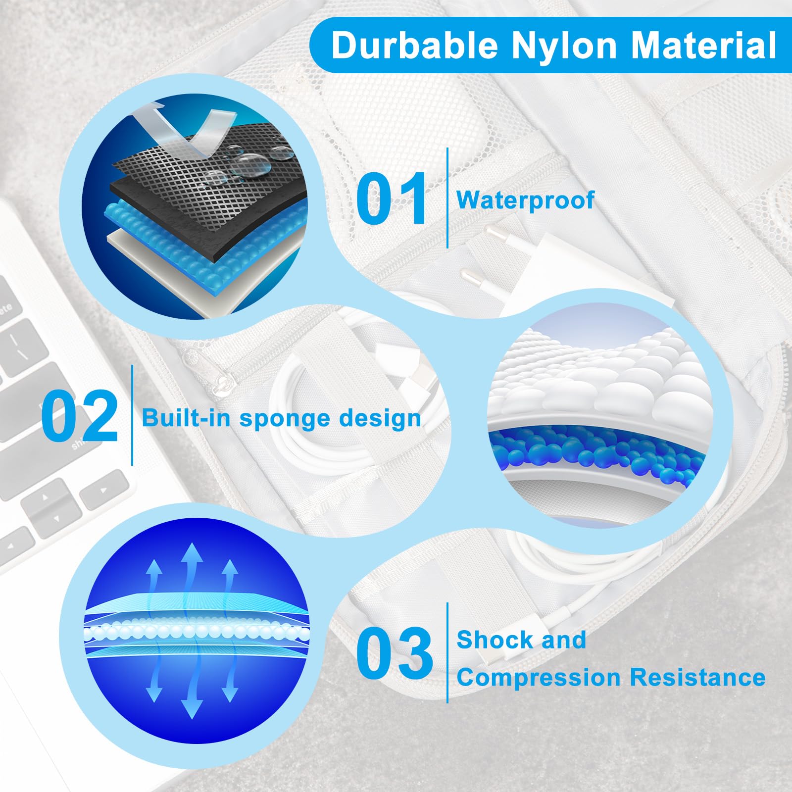 PATIKIL Borsa per fotocamera, 30,5 x 15,2 x 22,9 cm, ad alta capacità, antiurto, custodia interna per fotocamera, organizer imbottito compatibile per fotocamera Nikon DSLR SLR, marrone