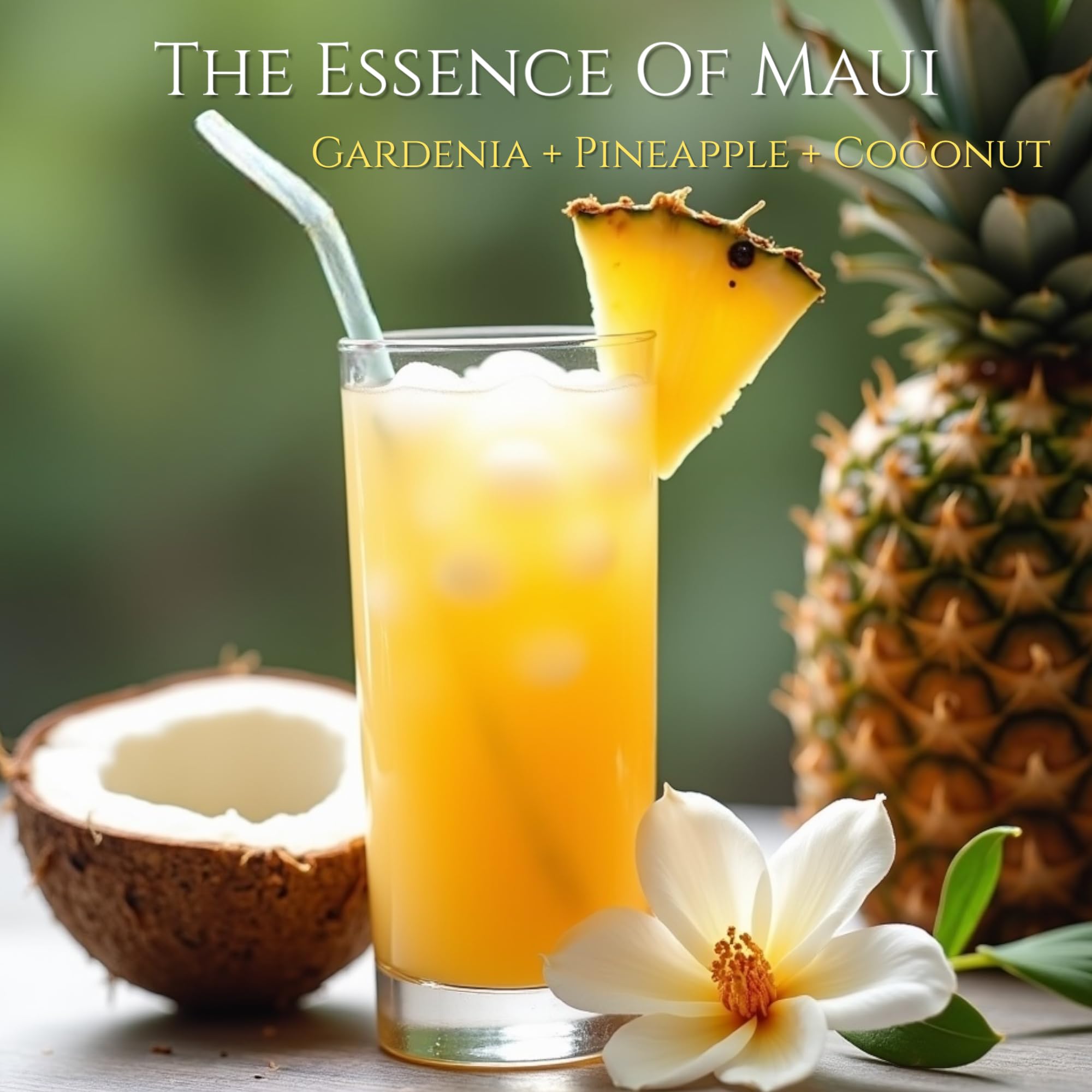 Happiness Lotion Candle | Gardenia, Pineapple & Coconut Water | Luxury Soy Candle | Aromatherapy Massage Candle | Ultra Moisturing Body Butter | Hand Poured in USA | 9 oz. | Sweet Mana